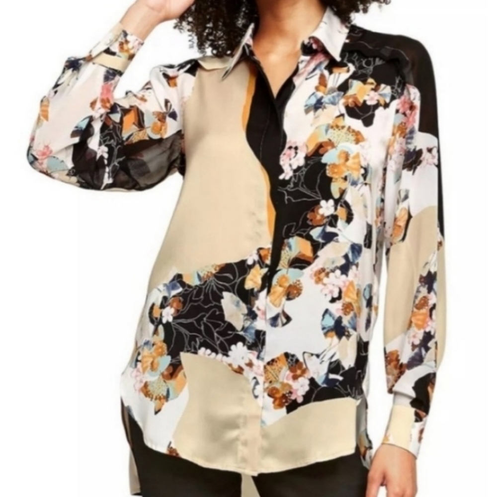 NWT 3.1 Phillip Lim For Target Floral Top - Sz Medium